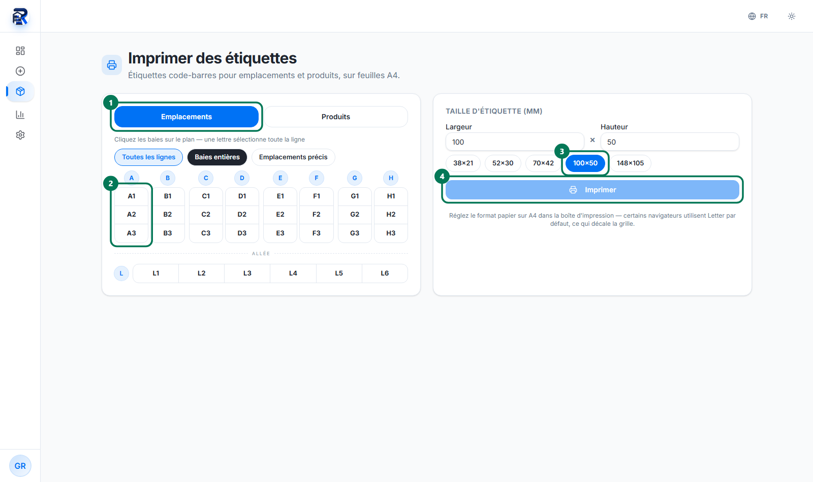 Imprimer des étiquettes